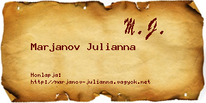 Marjanov Julianna névjegykártya