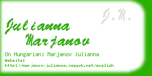 julianna marjanov business card